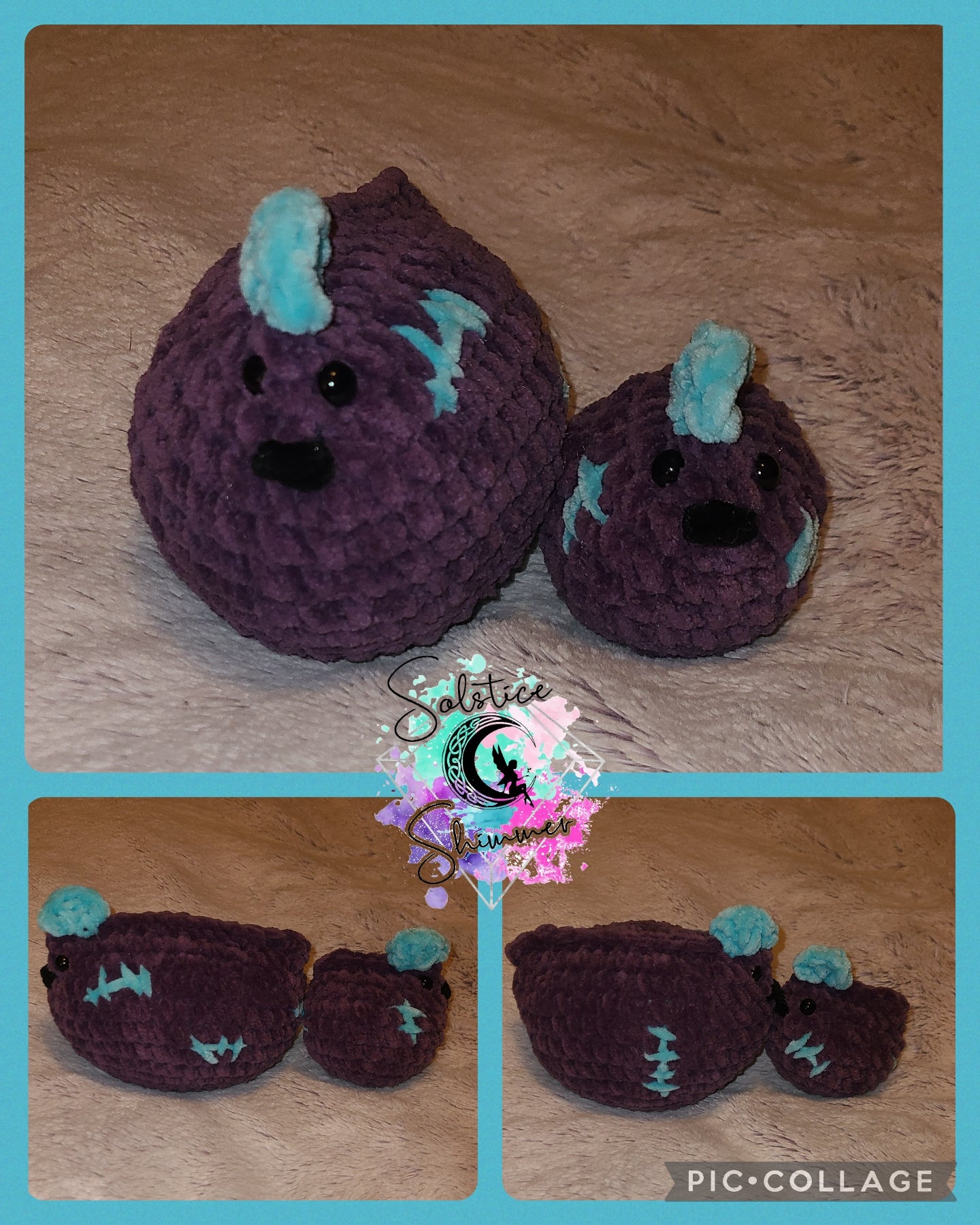 Crocheted Zombie Momma and Baby Chick